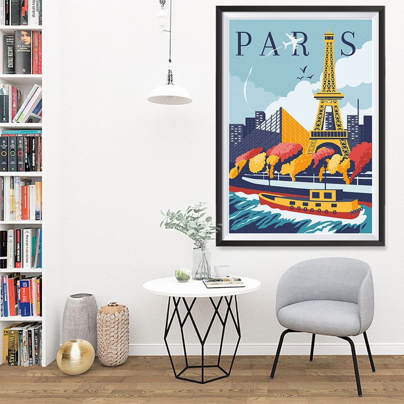 Retro World Famous City Posters Vintage Retro Travel Poster | Etsy