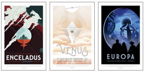 NASA JPL Space Travel Posters - Set of 15 (whole Set) Amazing NASA