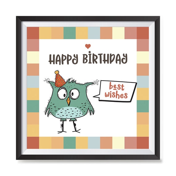 Happy Birthday Posters Cute Animals Poster Designs For Baby Etsy