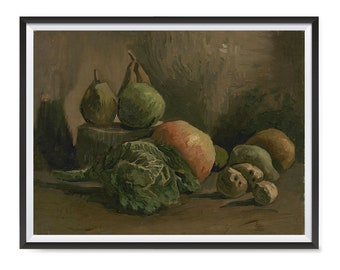 Vincent Van Gogh Art Reproduction Posters - Poster Printing - Wall Art Print for Home Office Decor - Still Life With Vegetables And Fruits