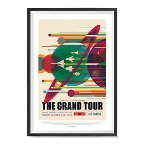 Carteles de turismo espacial de la Nasa - impresión de arte de pared para el hogar, oficina, escuela, decoración de la pared del aula - el gran recorrido - una vez en una escapada de por vida