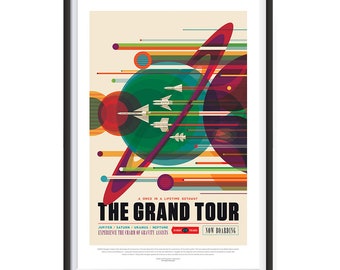 Nasa Space Tourism Posters - Wall Art Print for Home, Office, School, Classroom Wall Decors - The Grand Tour - A Once In A Lifetime Getaway