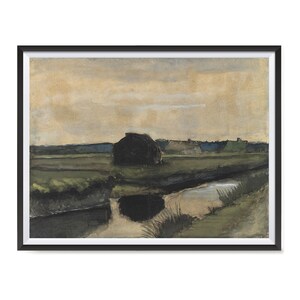 Vincent Van Gogh Art Reproduction Posters - Poster Printing - Wall Art Print for Home Office Decor -  LANDSCAPE with a STACK of PEAT