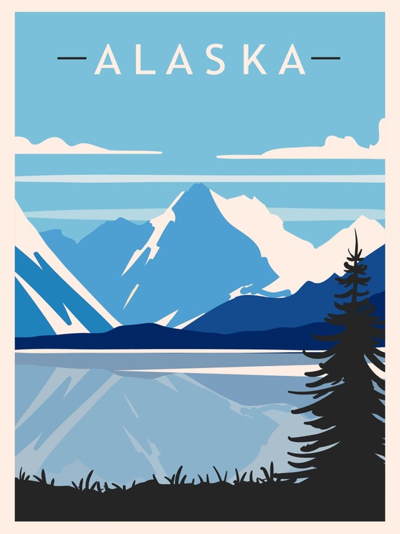 Retro Style USA STATES Travel Poster Series- Grunge, Vintage State Travel Poster Printing - Wall Art Print for Home Office Decor