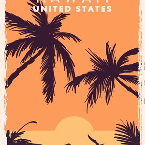 Retro Style USA STATES Travel Poster Series- Grunge, Vintage State ...