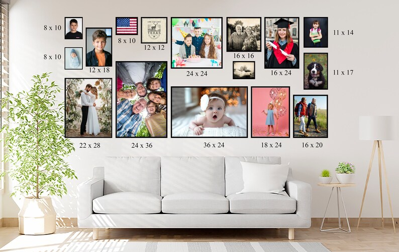 ezposterprints gives variety size options for custom poster prints. All size are standard sizes for the frames available on the market.