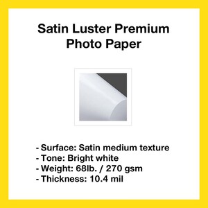 ezposterprints use premium satin photo paper 270g for all custom poster prints