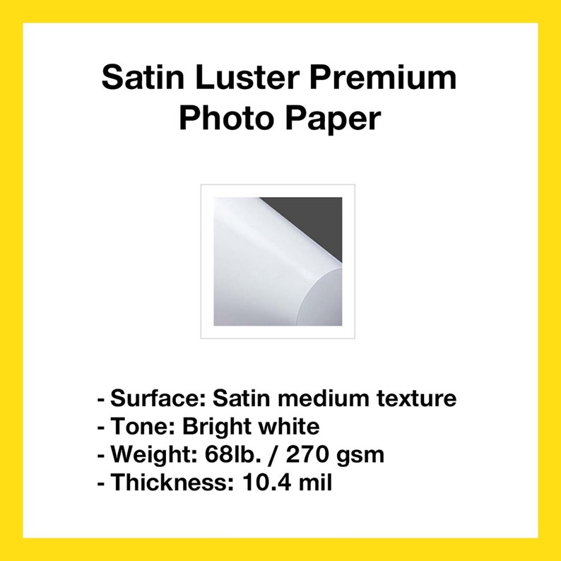 ezposterprints use premium satin photo paper 270g for all custom poster prints