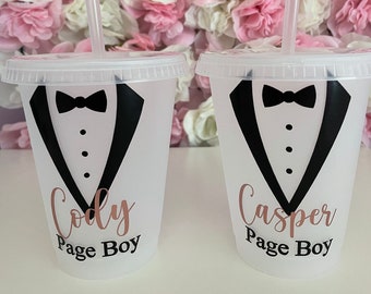 Personalised Page Boy Cold Cup 16oz - Wedding Cold Cup - Wedding - Page Boy