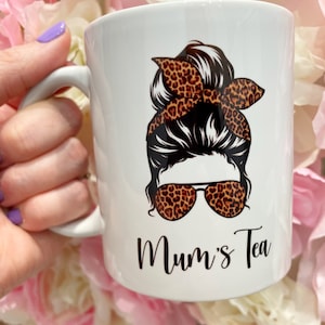 Personalised Mug Leopard Print Design - Personalised Leopard Print Glass - personalised mug - Mum Mug - Mother’s Day gift