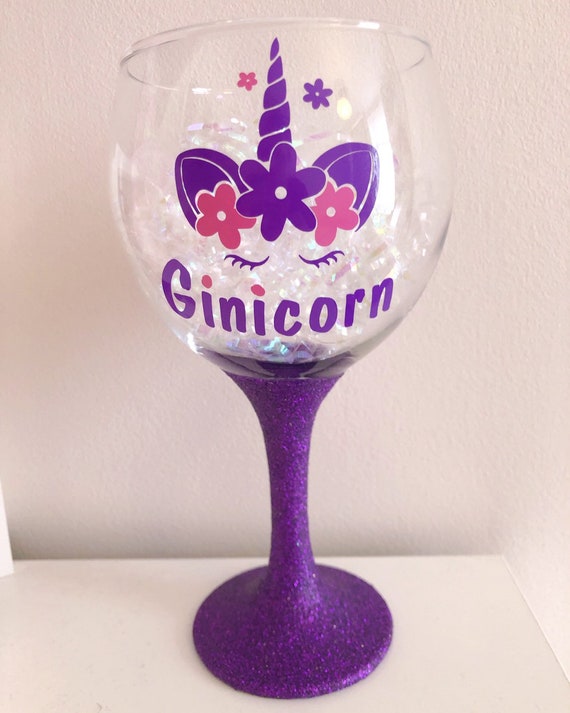 Personalised Unicorn Gin Glass