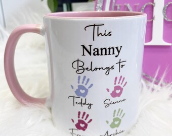 This Nanny belongs to - This Mummy belongs to - Nanny, Nana, Grandma Mug - Mum Mug - Mum gift - Nan gift - personalised mug