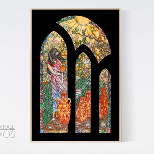 Earthen Vessels, Wall Art, Blank Notecard, Mother&#39;s Day, Free Shipping, Watercolor Print, Painting, Christian Art, Stained Glass