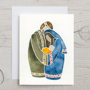 Escena de la Natividad, Tarjeta de Navidad, Acuarela, Tarjeta de felicitación en blanco, Tarjeta de notas artísticas, Tarjeta de notas, Navidad, María, José, Niño Jesús, Sagrada Familia