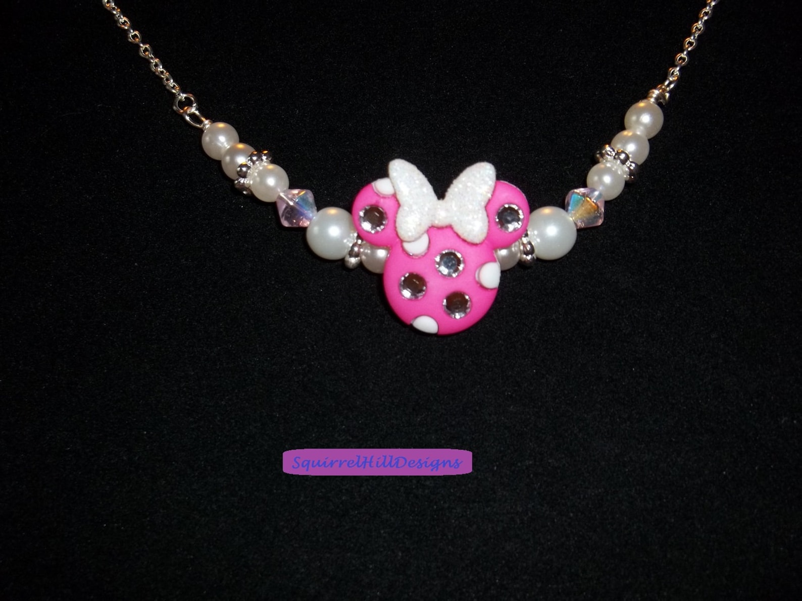 Minnie Mouse Necklace Girls Necklace Disney Inspired Magic Etsy