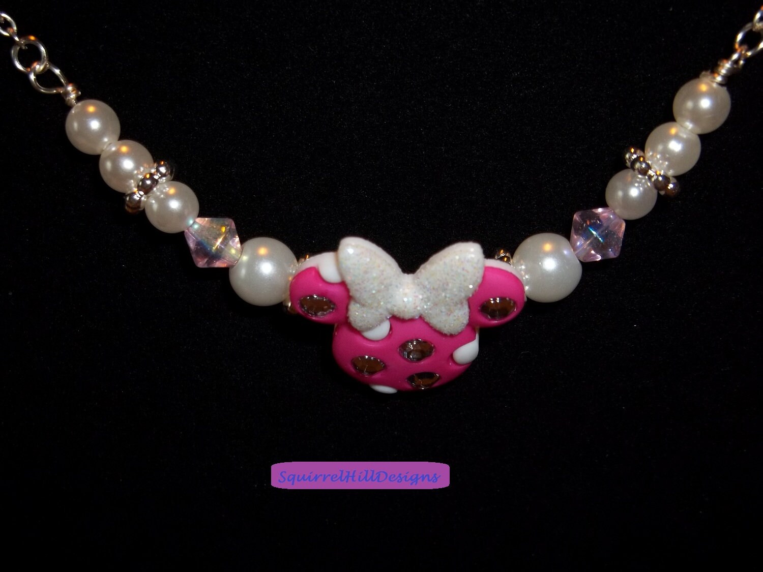 Minnie Mouse Necklace Girls Necklace Disney Inspired Magic Etsy