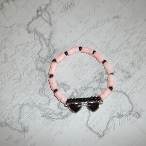 Stretch Bracelet Glow In The Dark Heart Sunglasses White Pink Black Boho Beach Summer Fun OSFM Women Teens Vacation Travel Gift Idea Unique