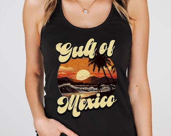 Tanktop Golf van Mexico, Golf van Mexico, vakantieshirt Gulf Coast Florida, Golf van Mexico 1550, gymtop, Resist Tank Top