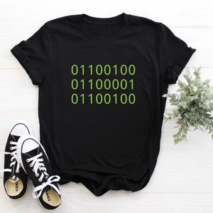 Dad In Binary Code Funny Father's Day Gift T-Shirt
