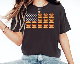 American Flag Hot Dog Shirt, 4th of July Gift, US Flag Tshirt, Patriotic Hotdog Lovers, Independence Day, Fourth of July Tee, Wiener USA