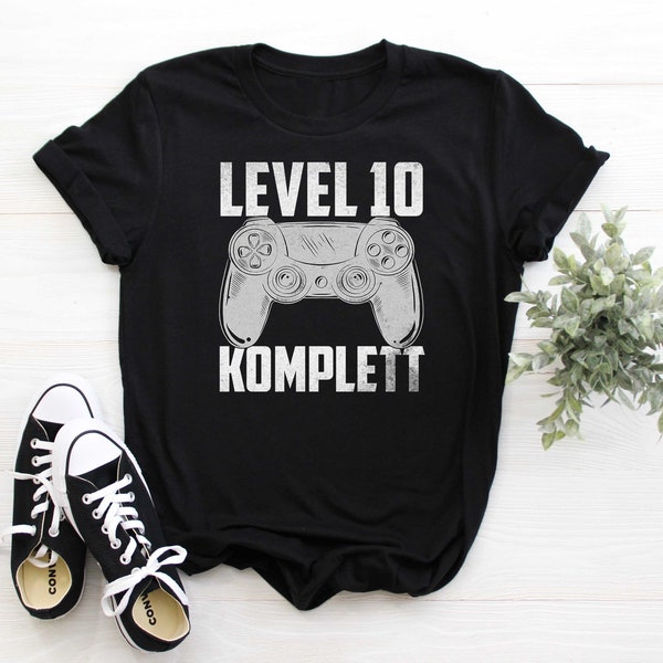 Level 10 Komplett Lustiges 10th Geburtstags Geschenk Shirt