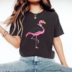 Skeleton Vampire Shirt, Halloween Tee, Trick Or Treat Gift, Flamingo Lover Tee, Spooky Season Tshirt, Spooky Animal Tee, Flamingoween Shirt