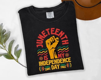Camiseta Juneteenth Is My Independence Day, Camiseta Juneteenth Comfort Colors, Camiseta de Historia Negra, Camiseta Black Lives Matter, Camiseta Juneteenth 1865