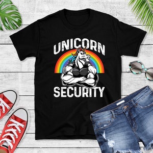Unicorn Security Funny Rainbow Unicorn Party Gift Shirt