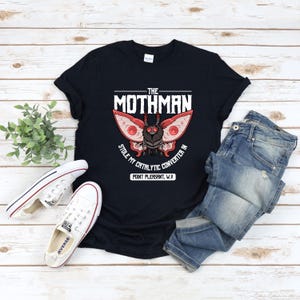 Mothman Shirt, The Mothman Stole My Catalytic Converter Tshirt, Cryptid Lover Shirt, Cryptozoology Tee, Folklore Apparel, Supernatural Shirt