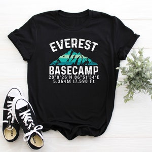 Mt. Everest Base Camp Coordinates Trekking Mountain Climbing Shirt