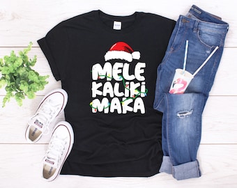 Mele Kalikimaka Hawaiian Christmas Hat Funny T-Shirt, Tank Top, Sweatshirt, Hoodie