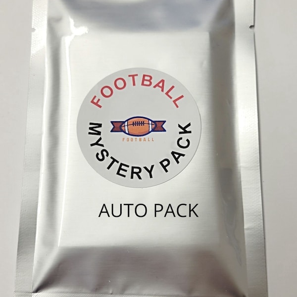Auto Mystery Pack  30  Vintage Football Cards With One Autographed Card Per Pack.