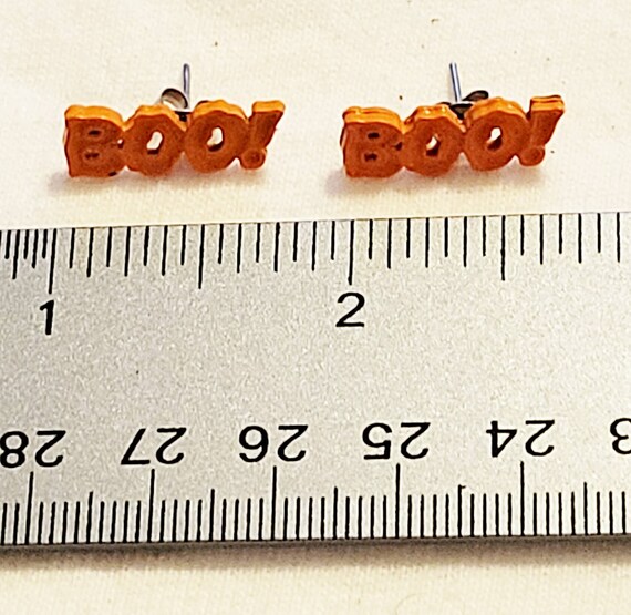 Halloween Vintage Boo Earrings. - image 2