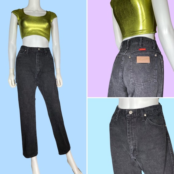 27wx30l Faded Black Wrangler Jeans 27 Inch Waist Charcoal Denim