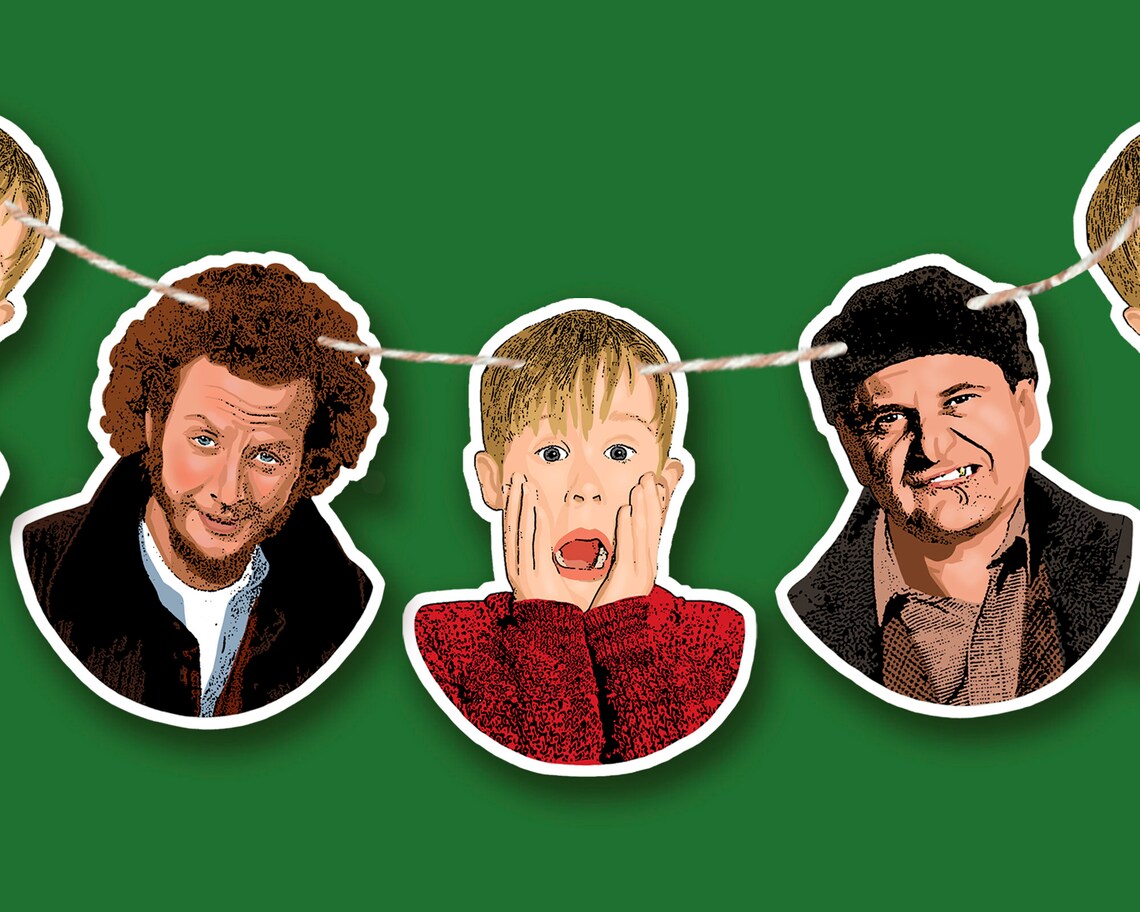 Home Alone Decor Home Alone Christmas Bunting 90s Party Etsy