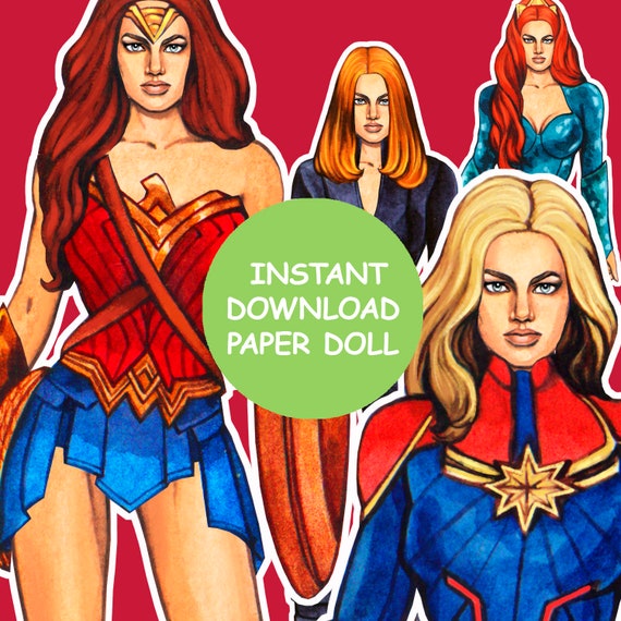 wonder woman paper doll