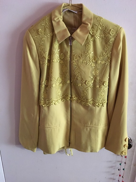 Vintage 80's-90's Chartruese Green Pant Suit size
