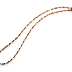 15ct 15k yellow gold English Edwardian watch chain necklace