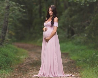rose gold pregnancy dress