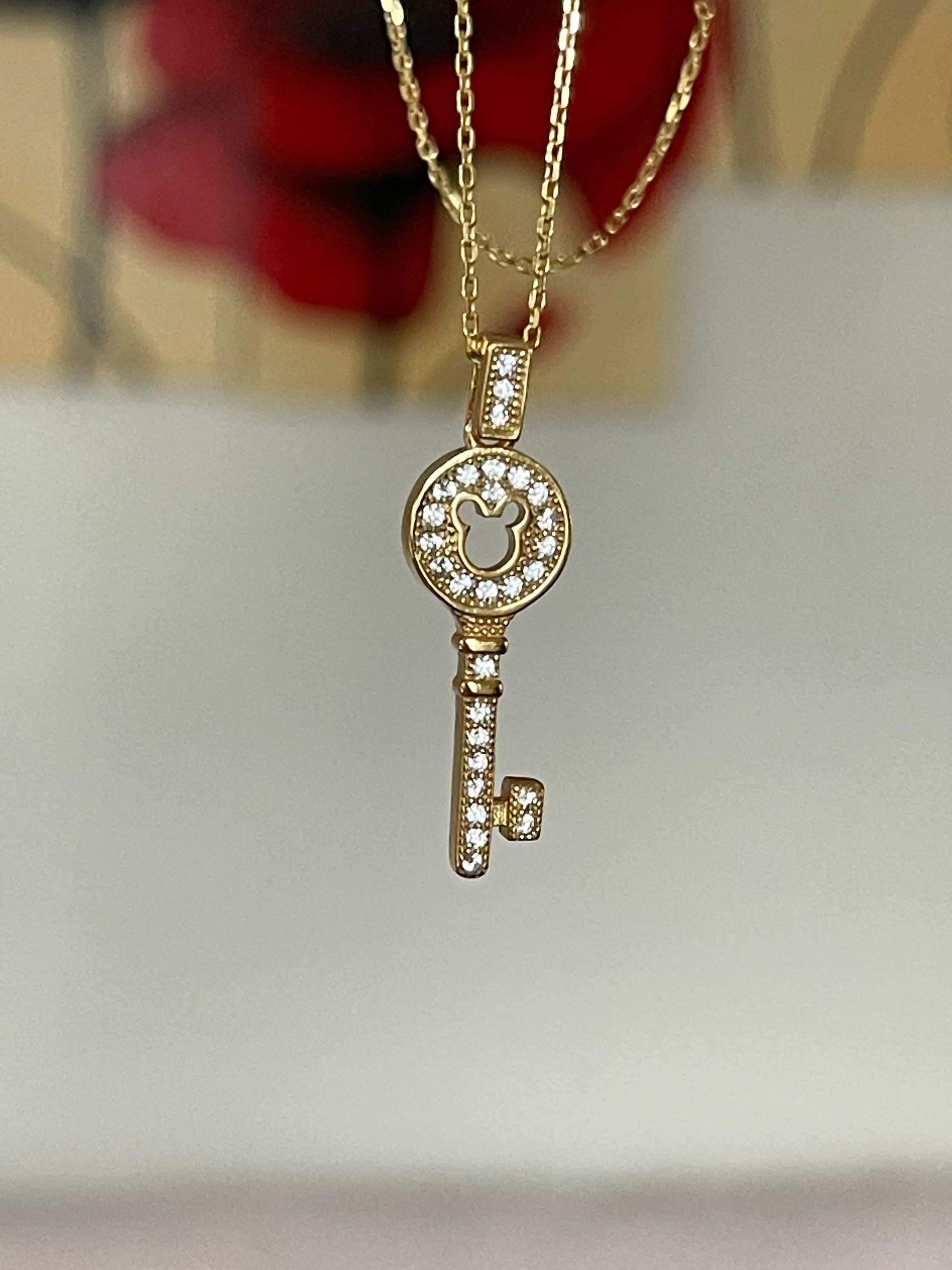 Disney Necklace Disney Key Necklace Mickey Mouse Necklace Etsy UK