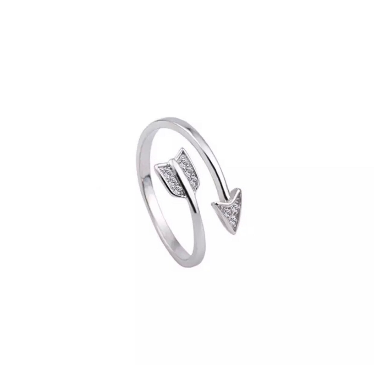 Sterling Silver Arrow Ring Dainty Stackable Arrow Ring