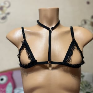 Women Sexy Harness Bra Lace Push Up Bralette Body Chest Strappy Lingerie  Underwear