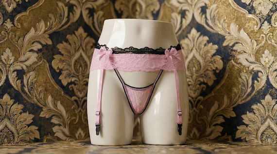 Men's Lace Garter Panty Set: Sissy Femboy Lingerie - Etsy