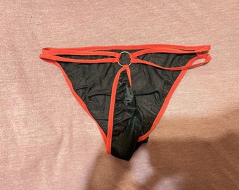 Men's Micro Thong Bikini, Extreme String Lingerie (27.56-33.46inch Waist)