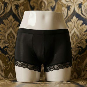 Men’s Lingerie Ice Silk Thin Lace Briefs Boxers Bulge Pounch Underwear