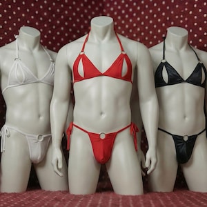Herr Sissy Femboy Lingerie Set För Herr BH och Bikini