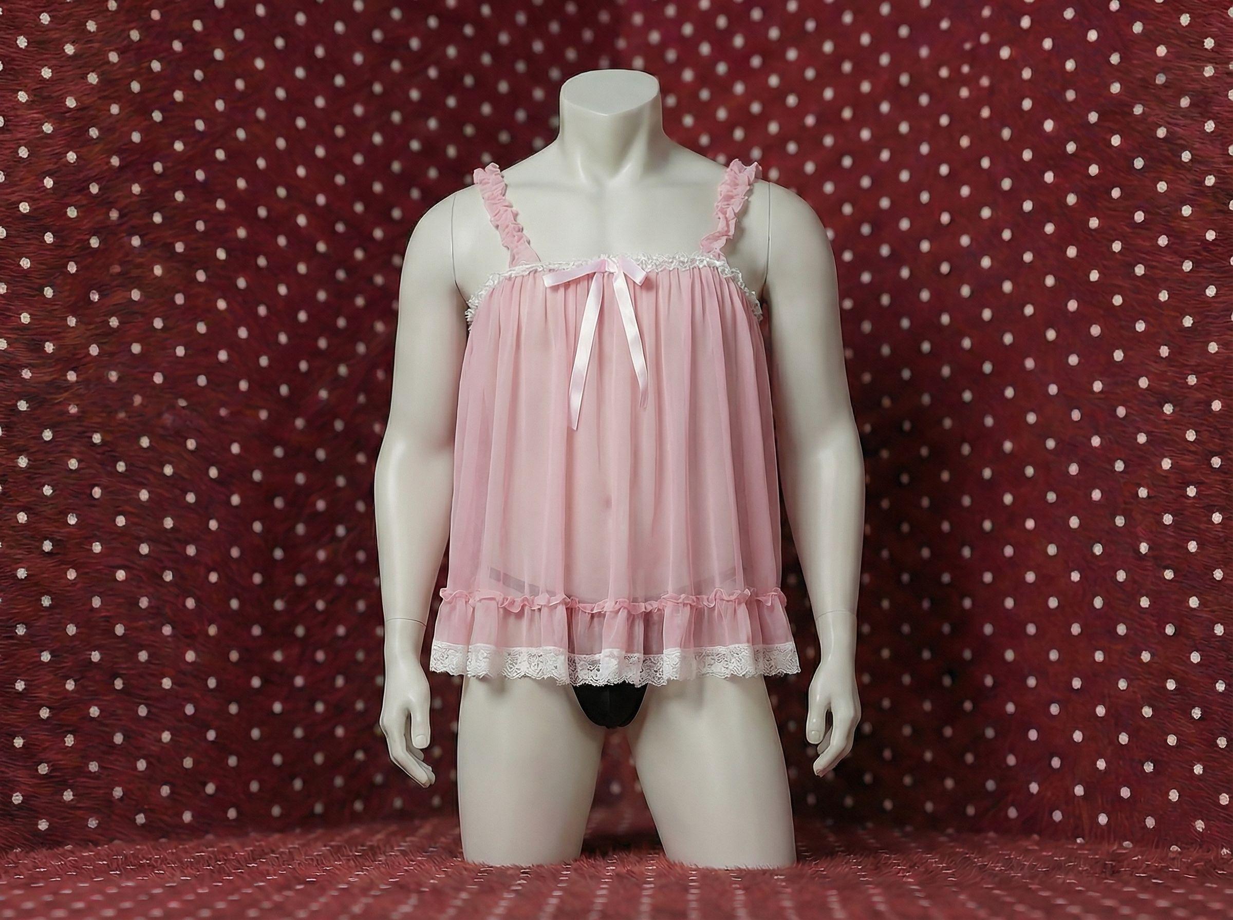 LittleForBig Nuisette Unisexe Maille Transparente Noire Pour Travestis Transgenres - Robe Sexy Confortable