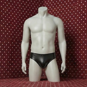 Men Underwear Gay Leather Boxers Clothes Bulge Pounch Sissy Lingerie Big SIZES