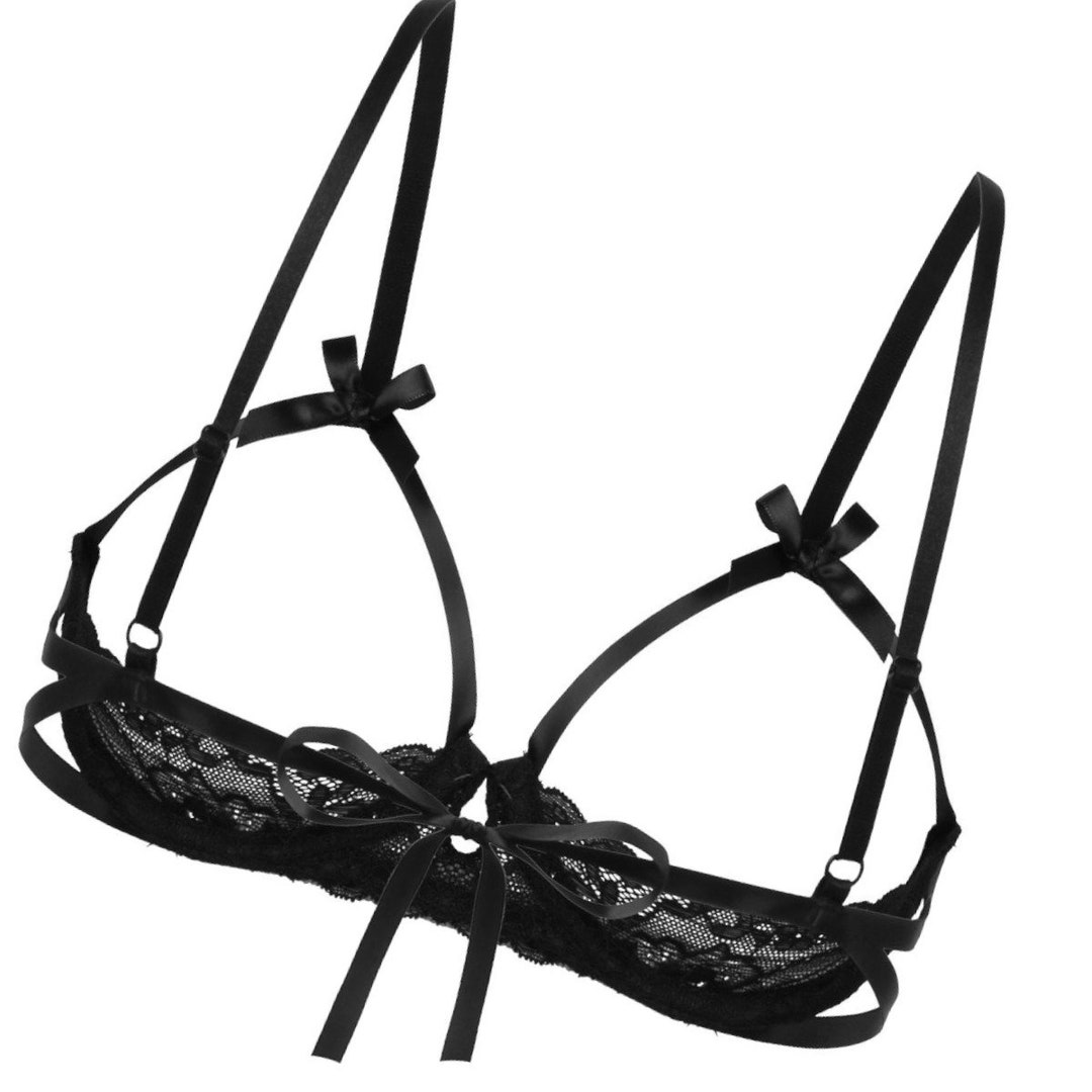 The Open Nipple Bra Shelf Bra With Support Cup Quarter Open Etsy