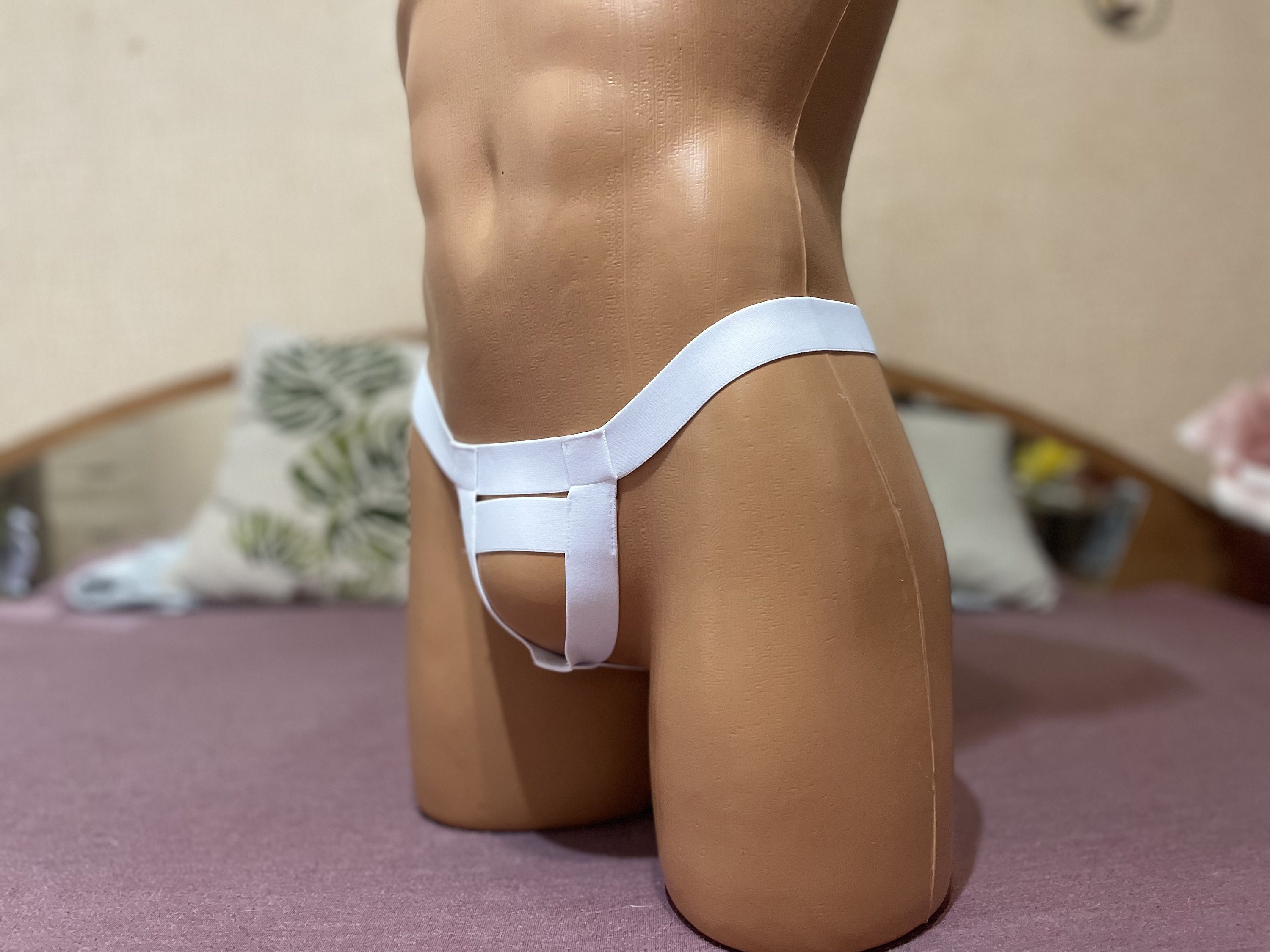 Sling Tong Cockstrap ouvert Push Up Brief Men Toy Gay with stripes